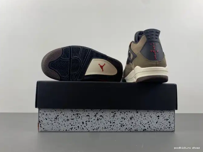 Cheap x Scott 4 Air Retro Brown TS Jordan AJ4-882335 Travis 0422